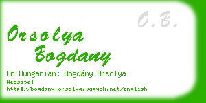 orsolya bogdany business card