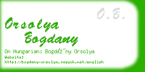 orsolya bogdany business card